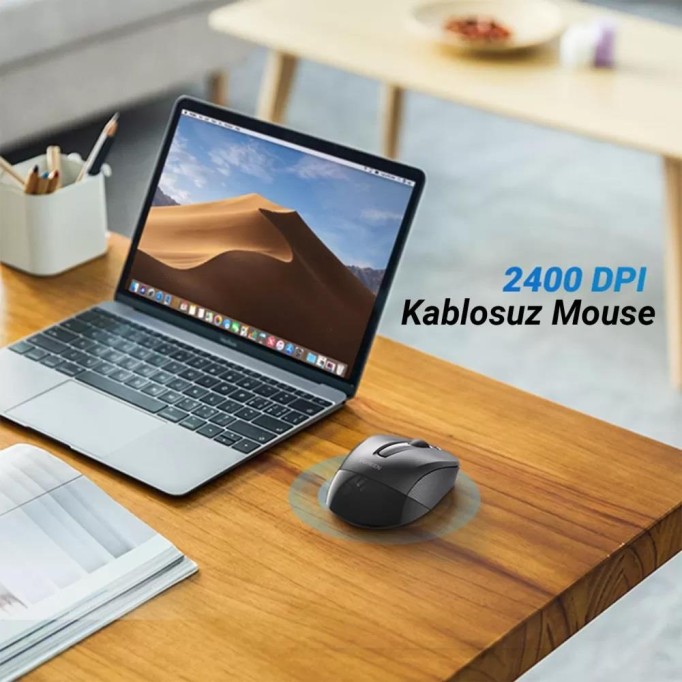 Ugreen 2.4Ghz Sessiz Tuşlu 2400DPI Kablosuz Optik Mouse