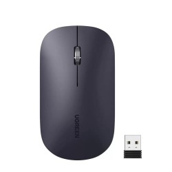 Siyah Ugreen 2.4Ghz Sessiz Tuşlu Kablosuz Optik Mouse Siyah