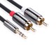 Ugreen 2 RCA 3.5mm Aux Ses Kablosu 3 Metre Ugreen 2 RCA 3.5mm Aux Ses Kablosu 3 Metre