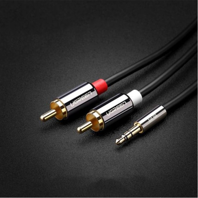 Ugreen 2 RCA 3.5mm Aux Ses Kablosu 3 Metre Ugreen 2 RCA 3.5mm Aux Ses Kablosu 3 Metre