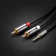 Ugreen 2 RCA 3.5mm Aux Ses Kablosu 3 Metre Ugreen 2 RCA 3.5mm Aux Ses Kablosu 3 Metre