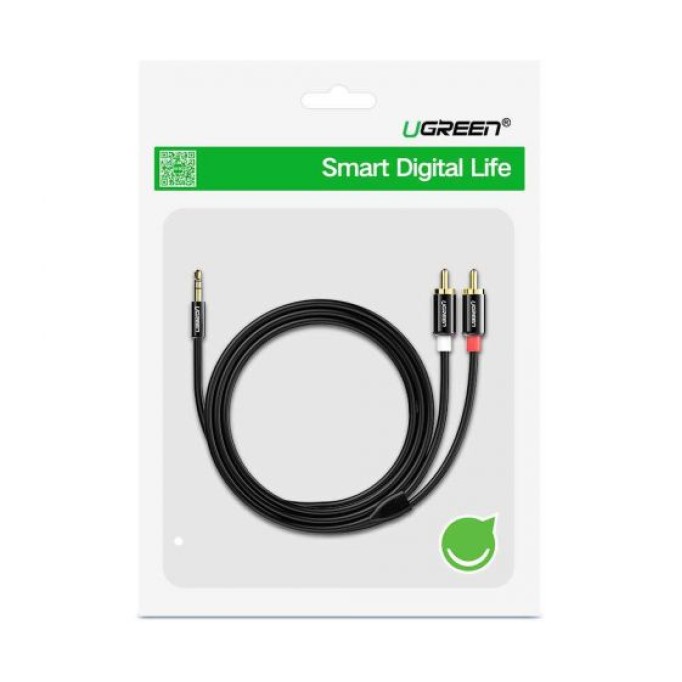 Ugreen 2 RCA 3.5mm Aux Ses Kablosu 3 Metre Ugreen 2 RCA 3.5mm Aux Ses Kablosu 3 Metre