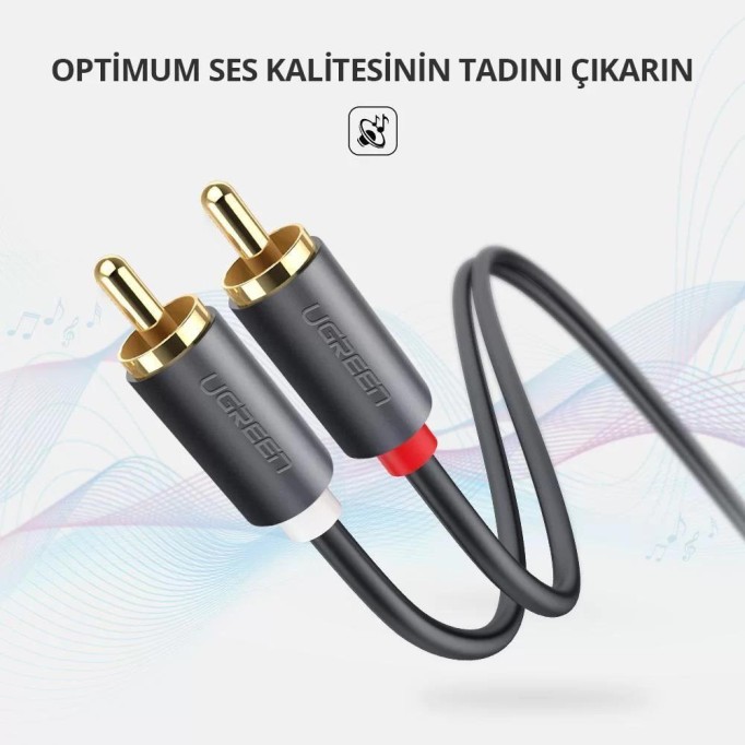 Ugreen 2 RCA to 2 RCA Ses Kablosu 1.5 Metre