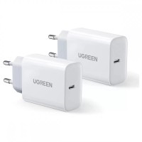 Ugreen 20W Type-C PD QC 3.0 Hızlı Şarj Cihazı İkili Paket