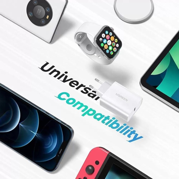 Ugreen 20W Type-C PD QC 3.0 Hızlı Şarj Cihazı İkili Paket