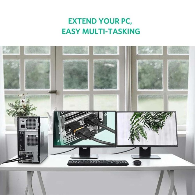 Ugreen 24+5 DVI to VGA Dönüştürücü