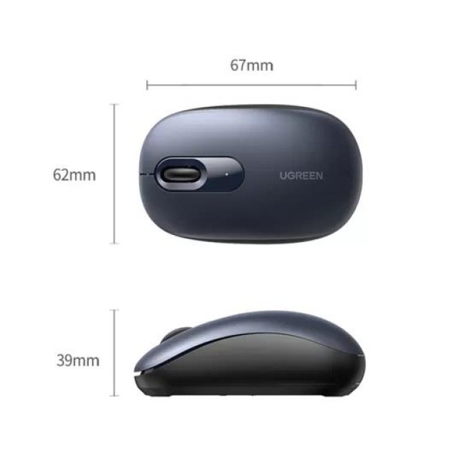 Ugreen 2400DPI 2.4Ghz Wireless Kablosuz Sessiz Mouse Yeşil