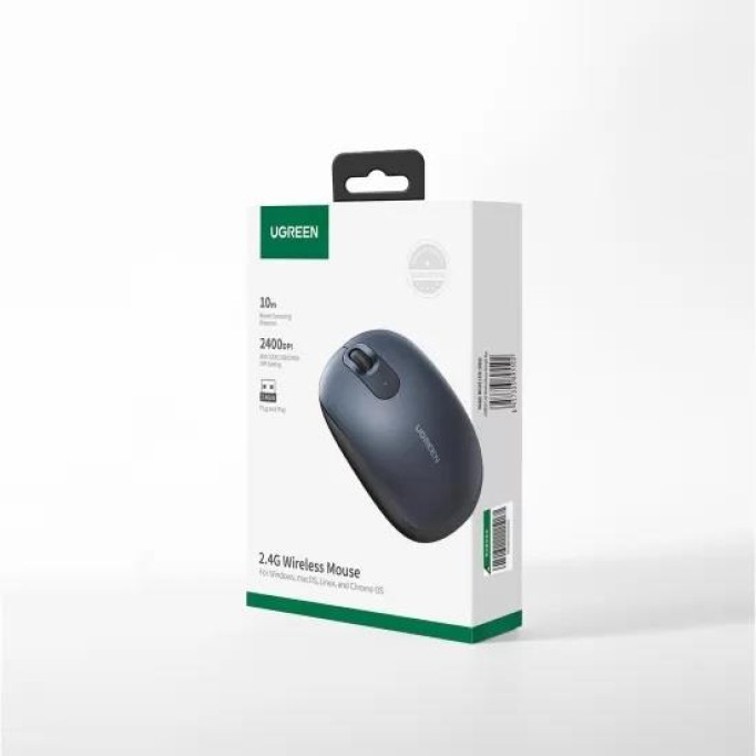 Ugreen 2400DPI 2.4Ghz Wireless Kablosuz Sessiz Mouse Yeşil