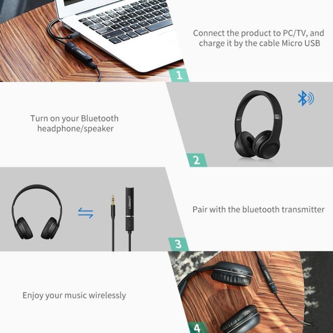 UGREEN 3.5mm Bluetooth Transmitter Verici UGREEN 3.5mm Bluetooth Transmitter Verici