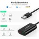 UGREEN 3.5mm Harici USB Ses Kartı Siyah