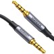 Ugreen 3.5mm Hi-Fi Erkek to Erkek TRRS Aux Ses ve Mikrofon Kablosu 1.5 Metre