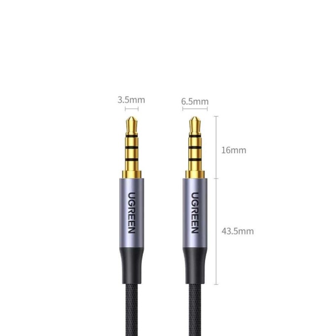 Ugreen 3.5mm Hi-Fi Erkek to Erkek TRRS Aux Ses ve Mikrofon Kablosu 1.5 Metre