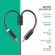 Ugreen 3.5mm Jack Girişi Aux to 2 RCA Ses Aktarma Kablosu