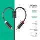 Ugreen 3.5mm Jack Girişli Aux to 2 RCA Ses Aktarma Kablosu 25 CM Ugreen 3.5mm Jack Girişli Aux to 2 RCA Ses Aktarma Kablosu 25 CM