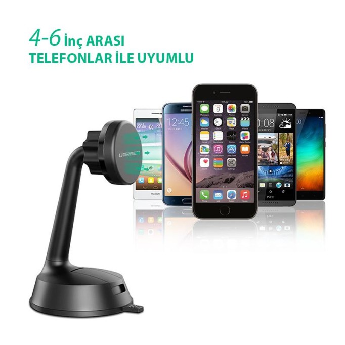 UGREEN 360° Araç İçi Vantuzlu Manyetik Telefon Tutucu
