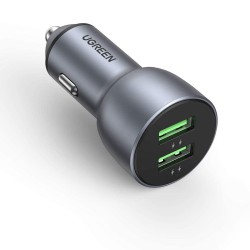 Ugreen 36W QC 3.0 2 Portlu Araç Çakmaklık Hızlı Şarj Adaptörü