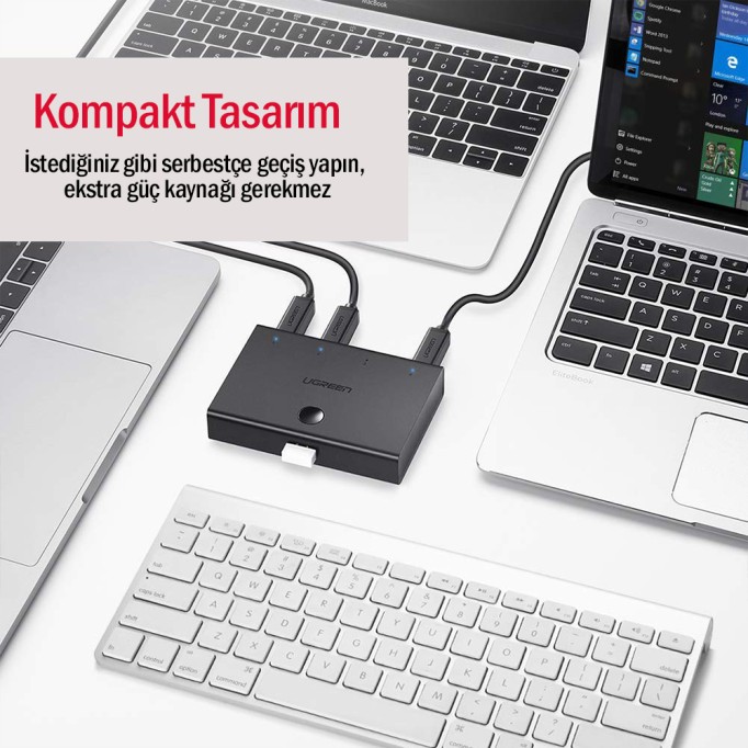 Ugreen 4 Giriş 1 Çıkış USB KM Switch