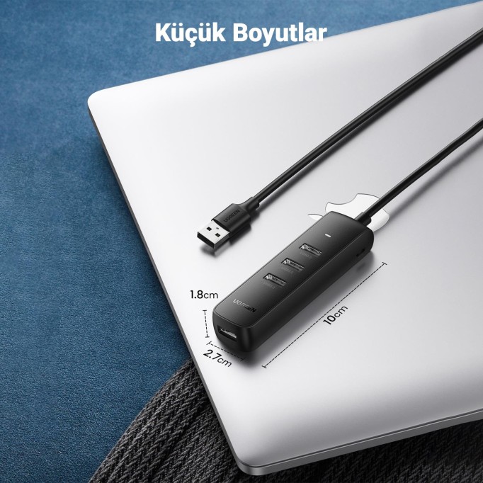 Ugreen 4 Portlu USB 3.0 Çoklayıcı HUB Adaptör 1 Metre