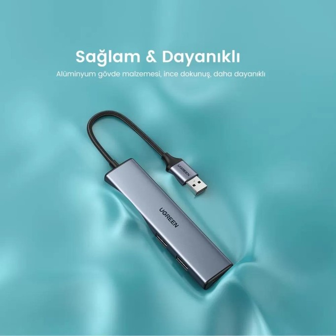 Ugreen 4 Portlu USB 3.0 Çoklayıcı Type-C Girişli Hub Adaptör