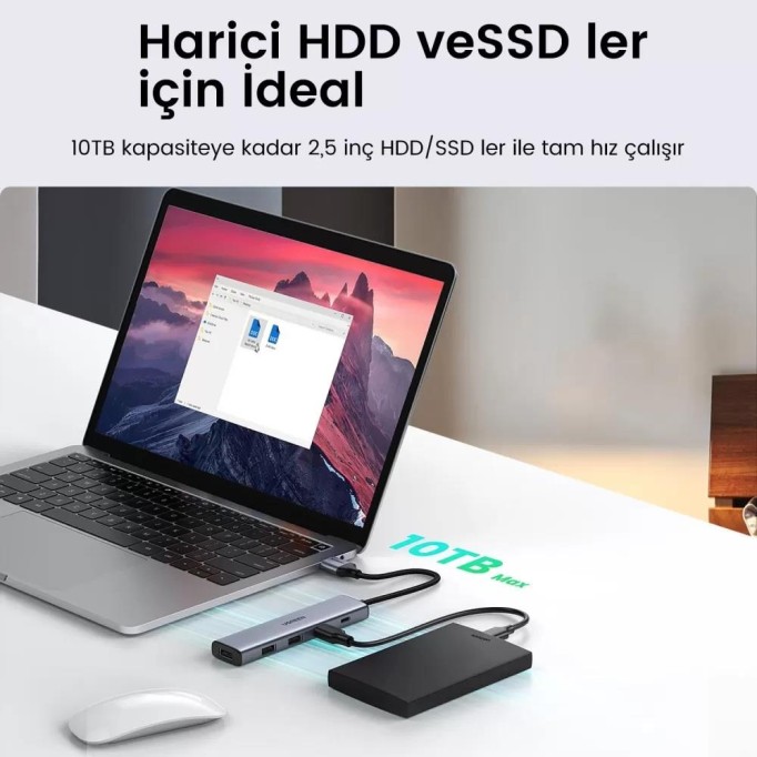 Ugreen 4 Portlu USB 3.0 Çoklayıcı Type-C Girişli Hub Adaptör