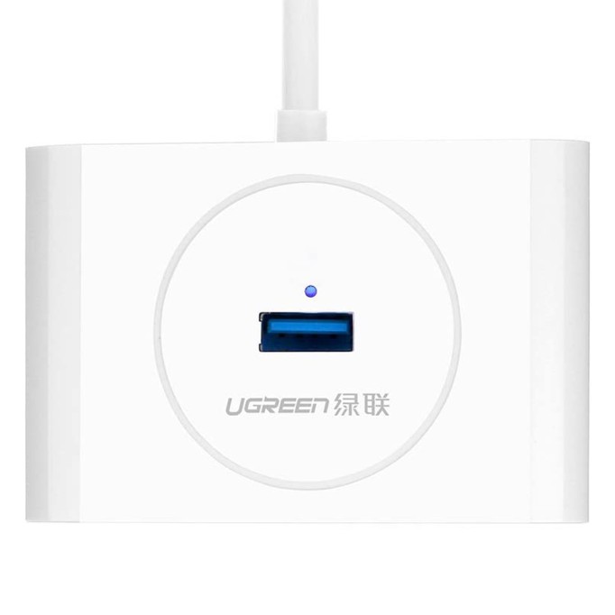 Ugreen 4 Portlu USB 3.0 Hub Çoklayıcı Beyaz 50 CM