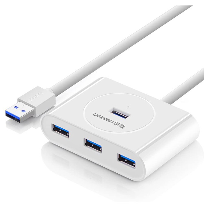Ugreen 4 Portlu USB 3.0 Hub Çoklayıcı Beyaz 50 CM