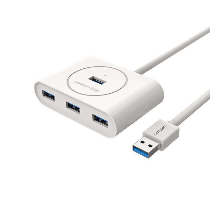 Ugreen 4 Portlu USB 3.0 Hub Çoklayıcı Beyaz 50 CM