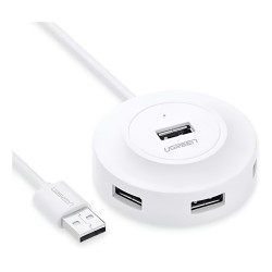 Beyaz UGREEN 4 Portlu USB Hub Çoklayıcı Beyaz