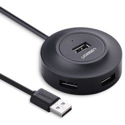 Siyah Ugreen 4 Portlu USB Hub Çoklayıcı Siyah