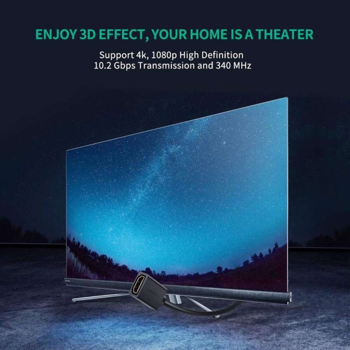 Ugreen 4K HDMI Dişi Erkek Uzatma Kablosu 1 Metre Ugreen 4K HDMI Dişi Erkek Uzatma Kablosu 1 Metre