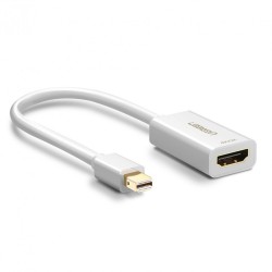 Beyaz Ugreen 4K Mini Displayport HDMI Dönüştürücü Adaptör Beyaz