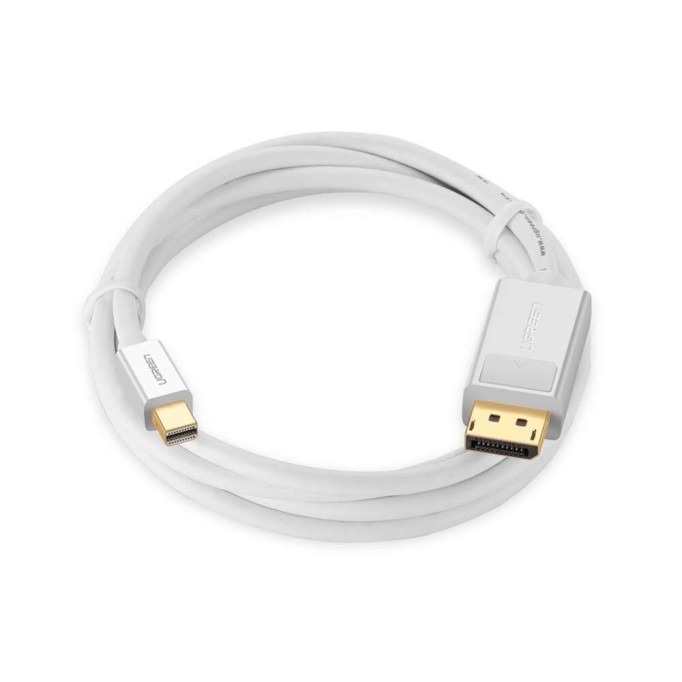 Ugreen 4K Mini DisplayPort to DisplayPort Dönüştürücü Kablo 1.5 Metre Beyaz