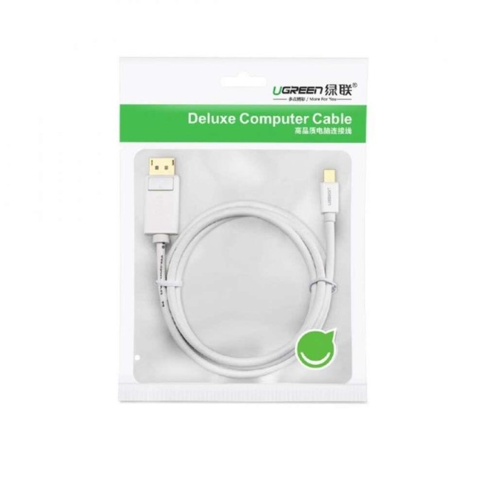Ugreen 4K Mini DisplayPort to DisplayPort Dönüştürücü Kablo 1.5 Metre Beyaz Ugreen 4K Mini DisplayPort to DisplayPort Dönüştürücü Kablo 1.5 Metre Beyaz