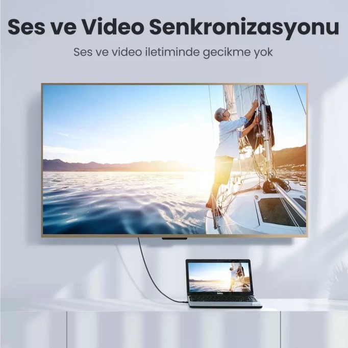 UGREEN 4K Yüksek Hızlı Ethernet ve HDMI Kablosu 75 CM