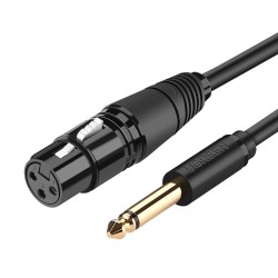 5 Metre Ugreen 6.5mm Jack to XLR Dişi Mikrofon Ses Bağlantı Kablosu 5 Metre