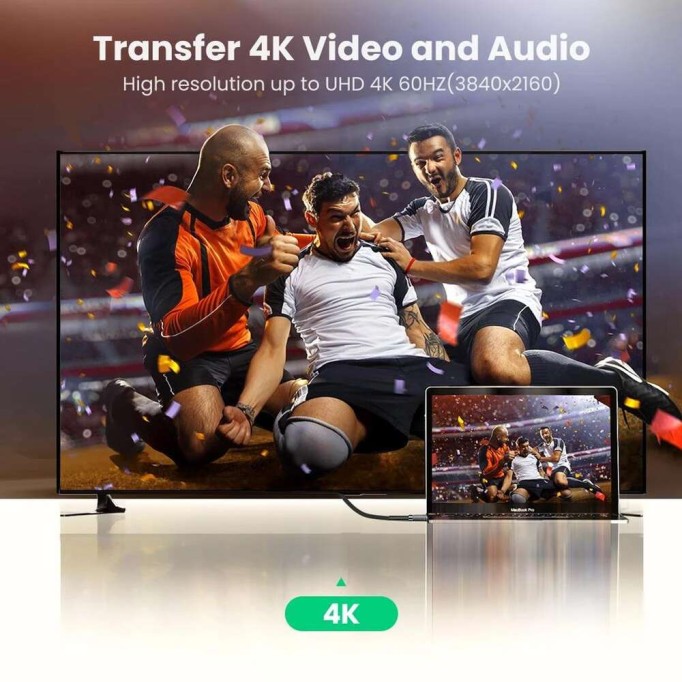 Ugreen 8K 60Hz HDMI 2.1 Örgülü Görüntü Aktarma Kablosu 1.5 Metre