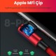 UGREEN MFI Lightning iPhone Oyuncu Şarj Kablosu Kırmızı