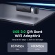 Ugreen AC1300 USB 3.0 1300Mbps 2.4/5Ghz Wi-Fi Kablosuz Alıcı Ağ Adaptörü