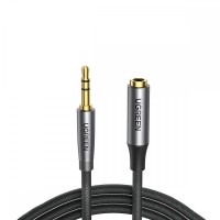 Ugreen Alüminyum Başlıklı Örgülü 3.5mm Aux Uzatma Kablosu 1 Metre