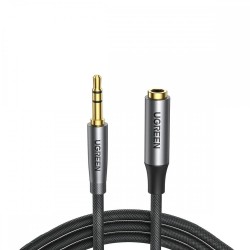 Ugreen Alüminyum Başlıklı Örgülü 3.5mm Aux Uzatma Kablosu 1 Metre