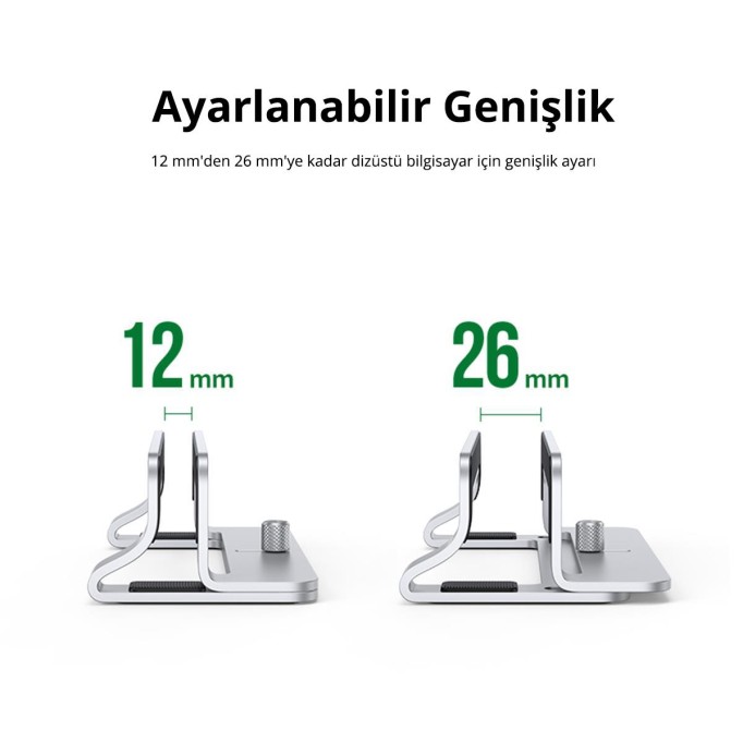 Ugreen Alüminyum Notebook Macbook Dikey Masaüstü Standı Ugreen Alüminyum Notebook Macbook Dikey Masaüstü Standı