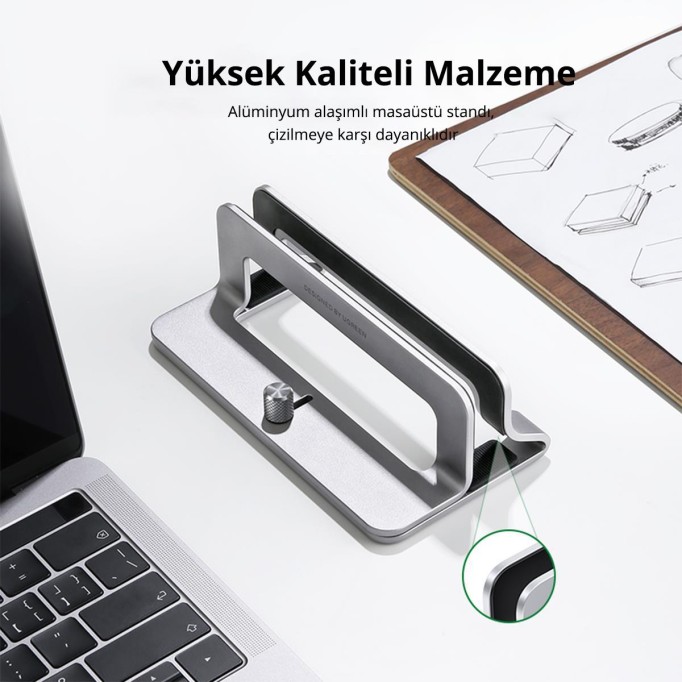 Ugreen Alüminyum Notebook Macbook Dikey Masaüstü Standı Ugreen Alüminyum Notebook Macbook Dikey Masaüstü Standı