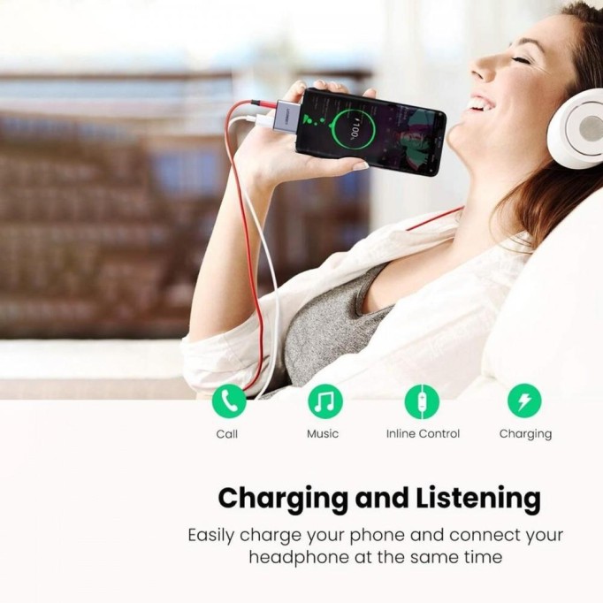 Ugreen Alüminyum Type-C to 3.5mm Aux Type-C Dönüştürücü Ugreen Alüminyum Type-C to 3.5mm Aux Type-C Dönüştürücü