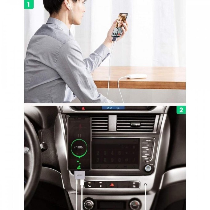 Ugreen Alüminyum Type-C to 3.5mm Aux Type-C Dönüştürücü Ugreen Alüminyum Type-C to 3.5mm Aux Type-C Dönüştürücü