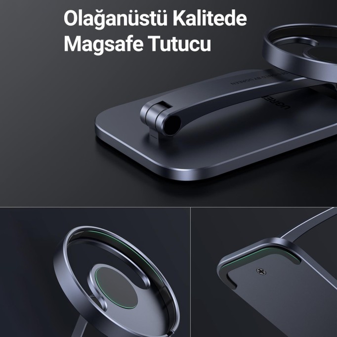 Ugreen Apple Magsafe Kablosuz Manyetik Şarj Cihazı için Alüminyum Stand