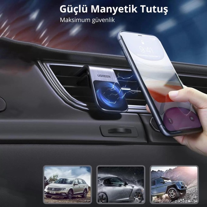 Ugreen Araç içi Alüminyum Mıknatıslı Havalandırma Izgarası için Telefon Tutucu