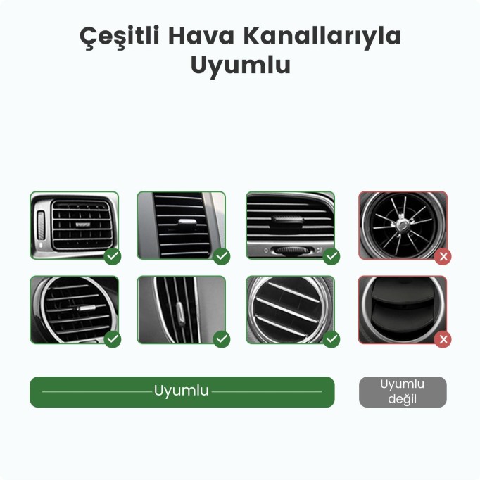 Ugreen Araç Izgarasına Takılabilir 3 Kademeli USB Araç İçi Vantilatör