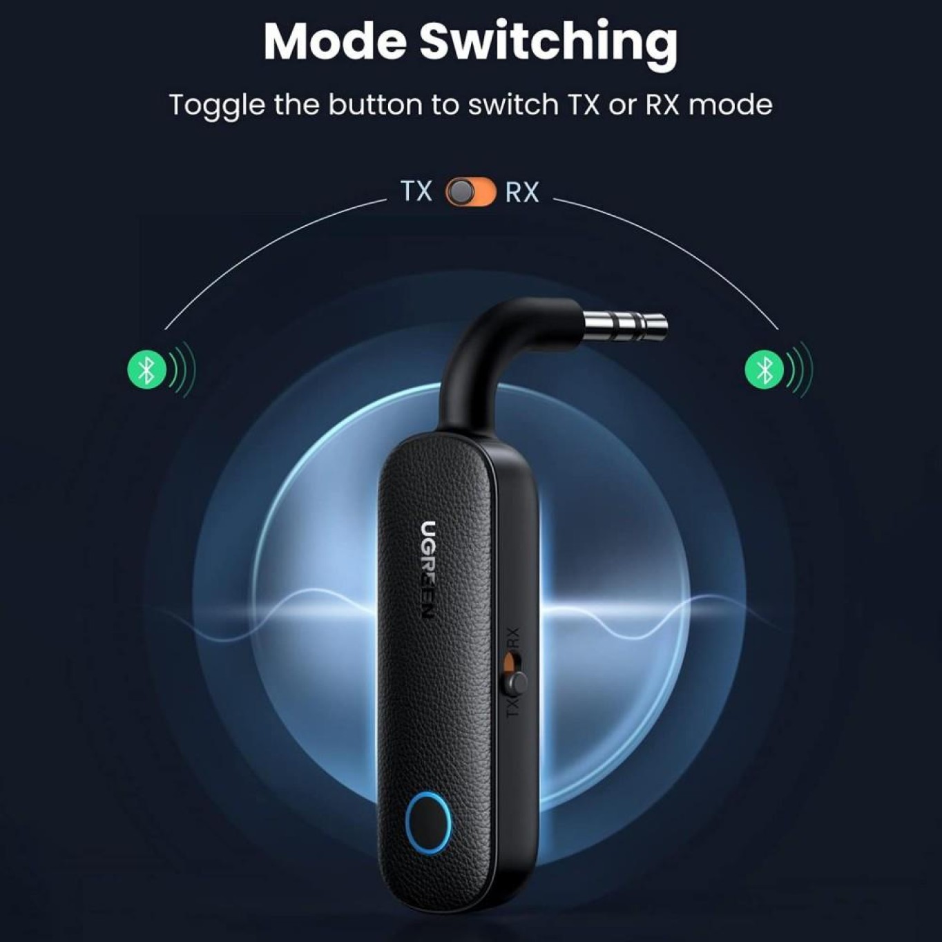 Ugreen Aux Bluetooth 5.0 Transmitter & Receiver Kablosuz Ses Adaptörü