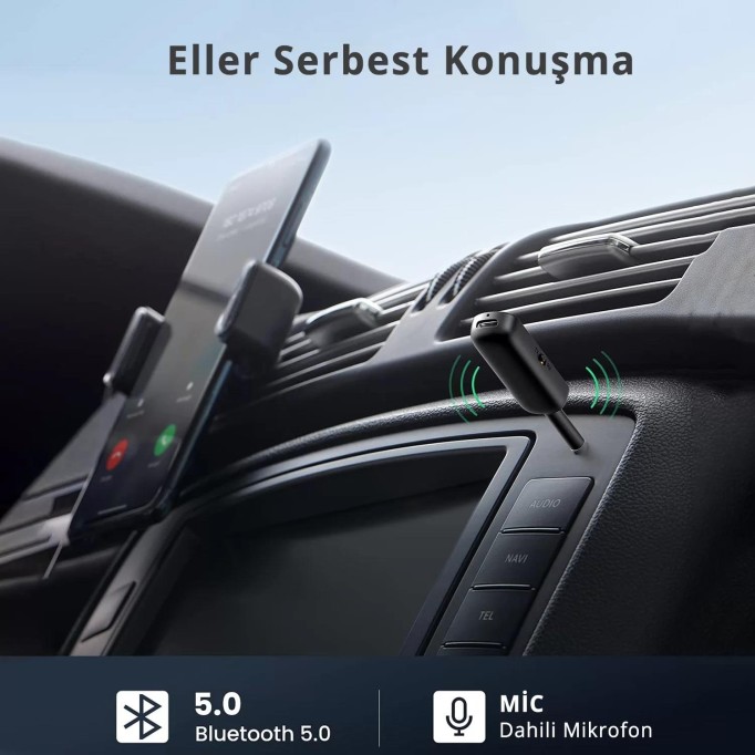 Ugreen Aux Bluetooth 5.0 Transmitter & Receiver Kablosuz Ses Adaptörü