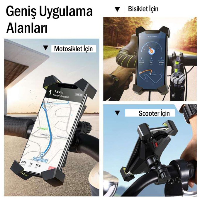 Ugreen Bisiklet Motosiklet 360° Dönebilen Telefon Tutucu